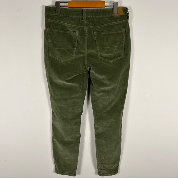 💕 AE high rise jegging Green Corduroy Pants 12 - Picture 3 of 11
